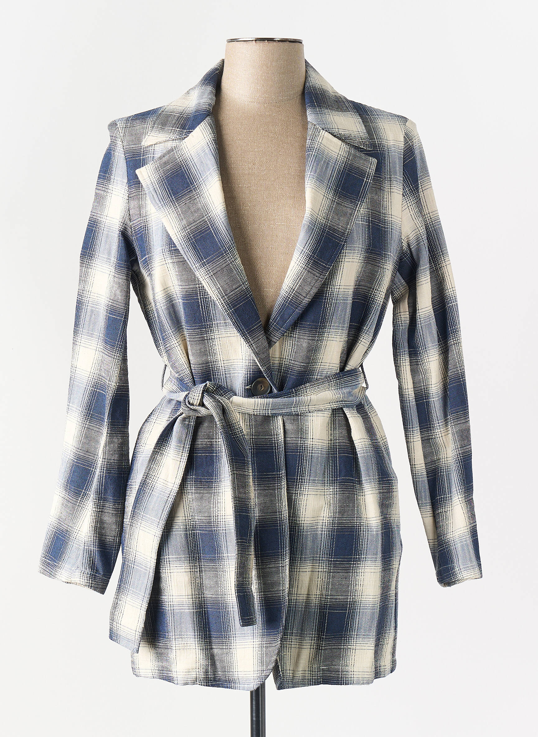Manteau long bleu DIEGA femme
