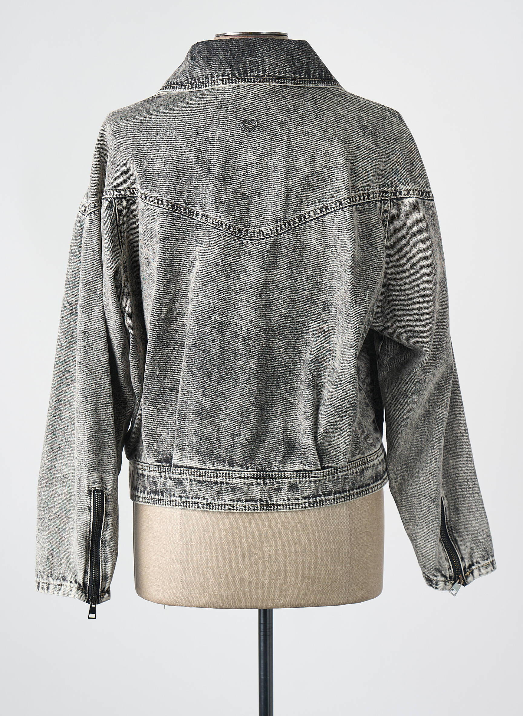 Veste en jean noir PLEASE femme