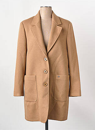 Manteau long marron PLEASE femme