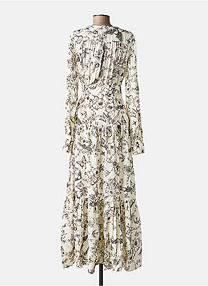 Robe longue imprimé fleurs blanc PINKO femme