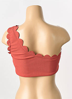 Haut de maillot de bain rouge PIECES femme