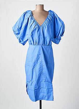 Robe mi-longue bleu SECOND FEMALE femme