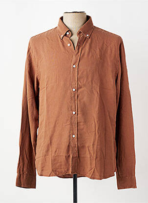 Chemise manches longues marron LES DEUX homme