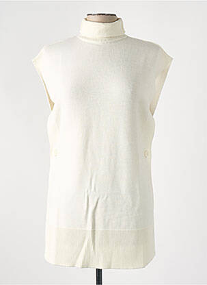 Pull col roulé blanc MAX MARA femme