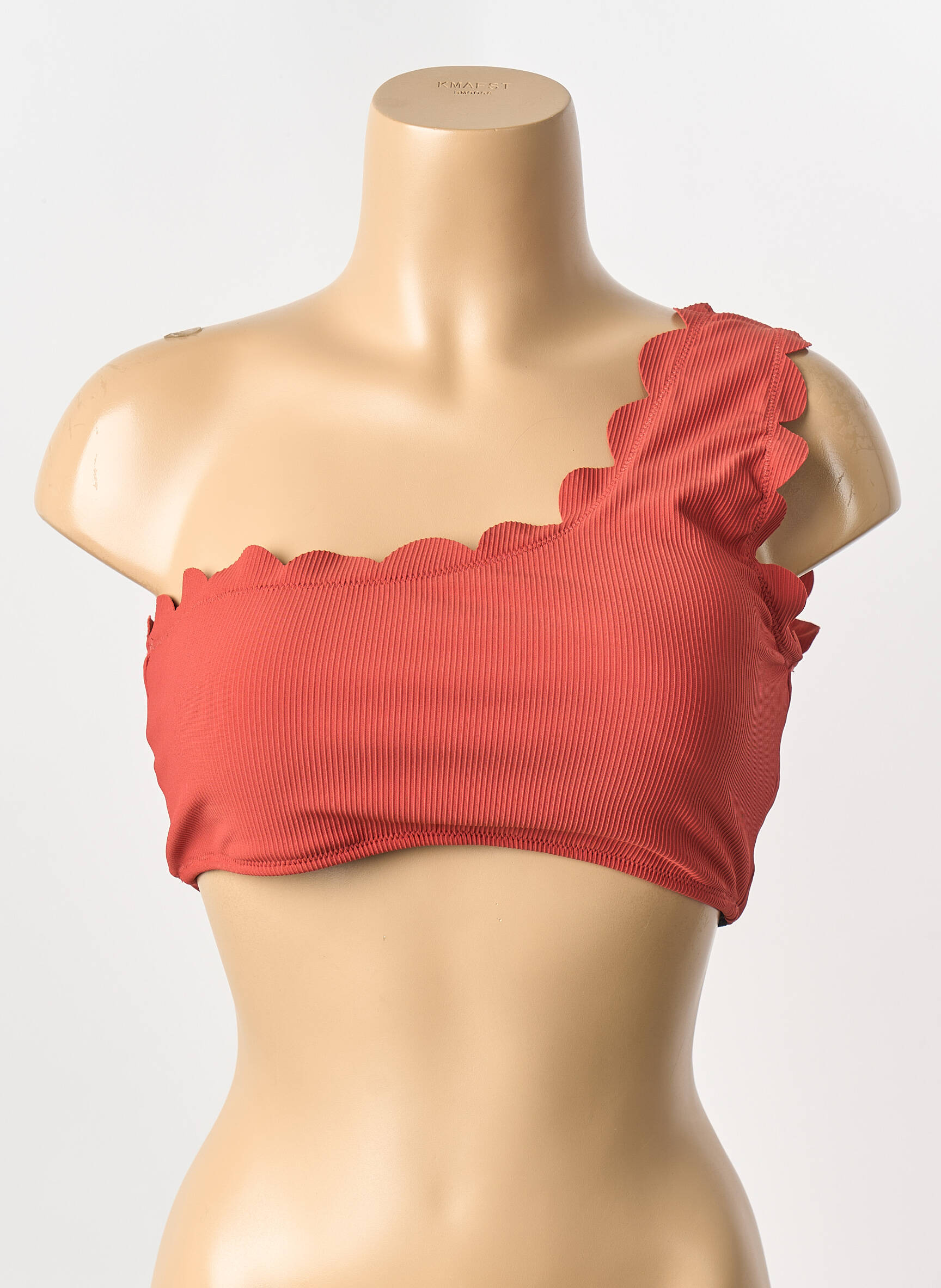 Haut de maillot de bain rouge PIECES femme