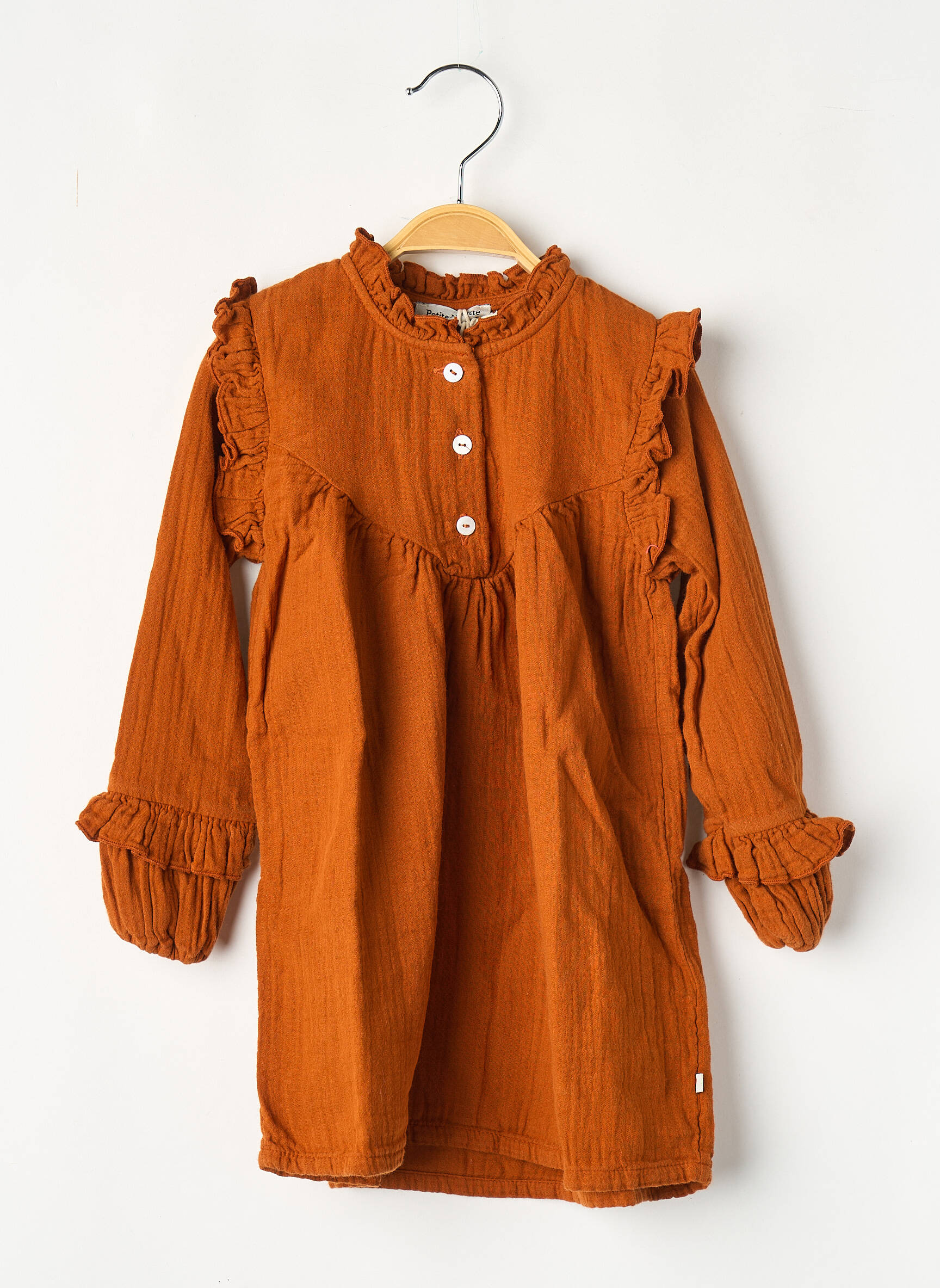Robe courte orange PETITE LUCETTE fille