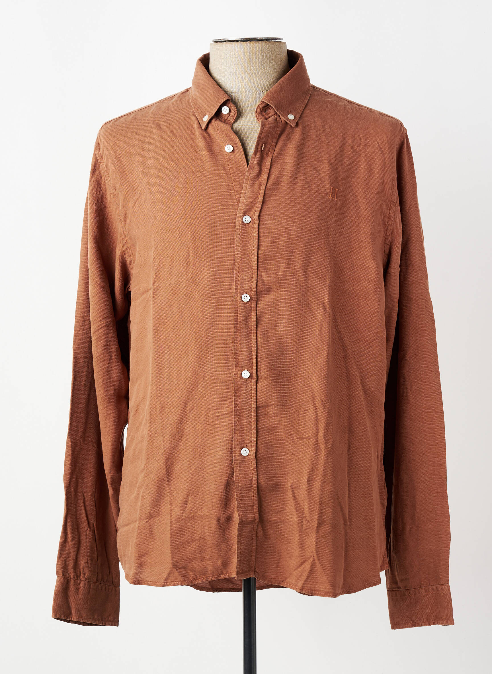 Chemise manches longues marron LES DEUX homme