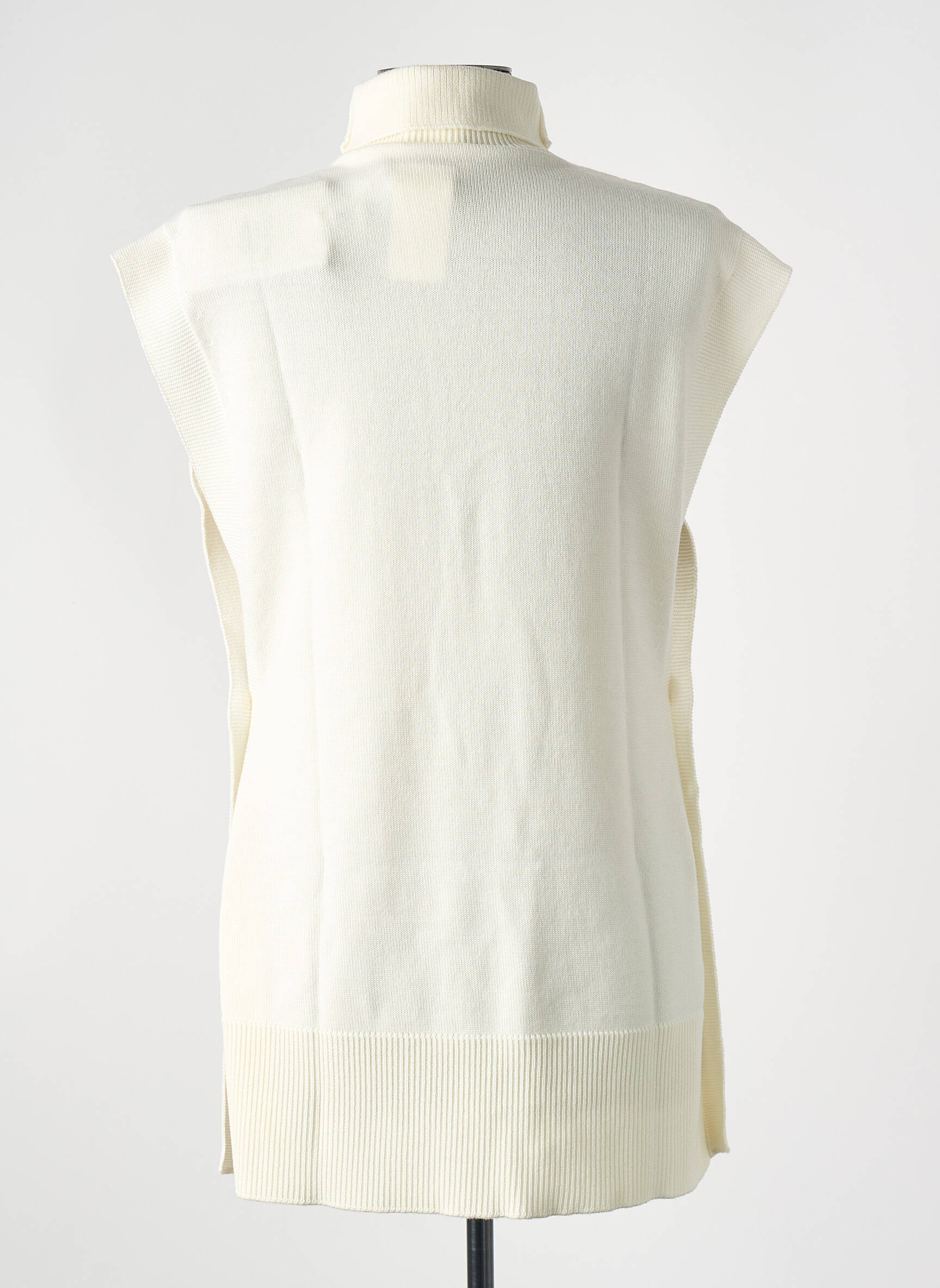 Pull col roulé blanc MAX MARA femme