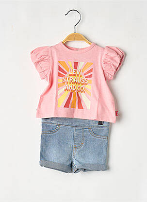 Ensemble haut/bas rose LEVI'S fille