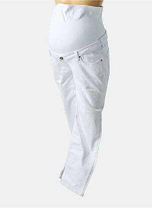 Jean maternité tissage denim blanc NOPPIES femme