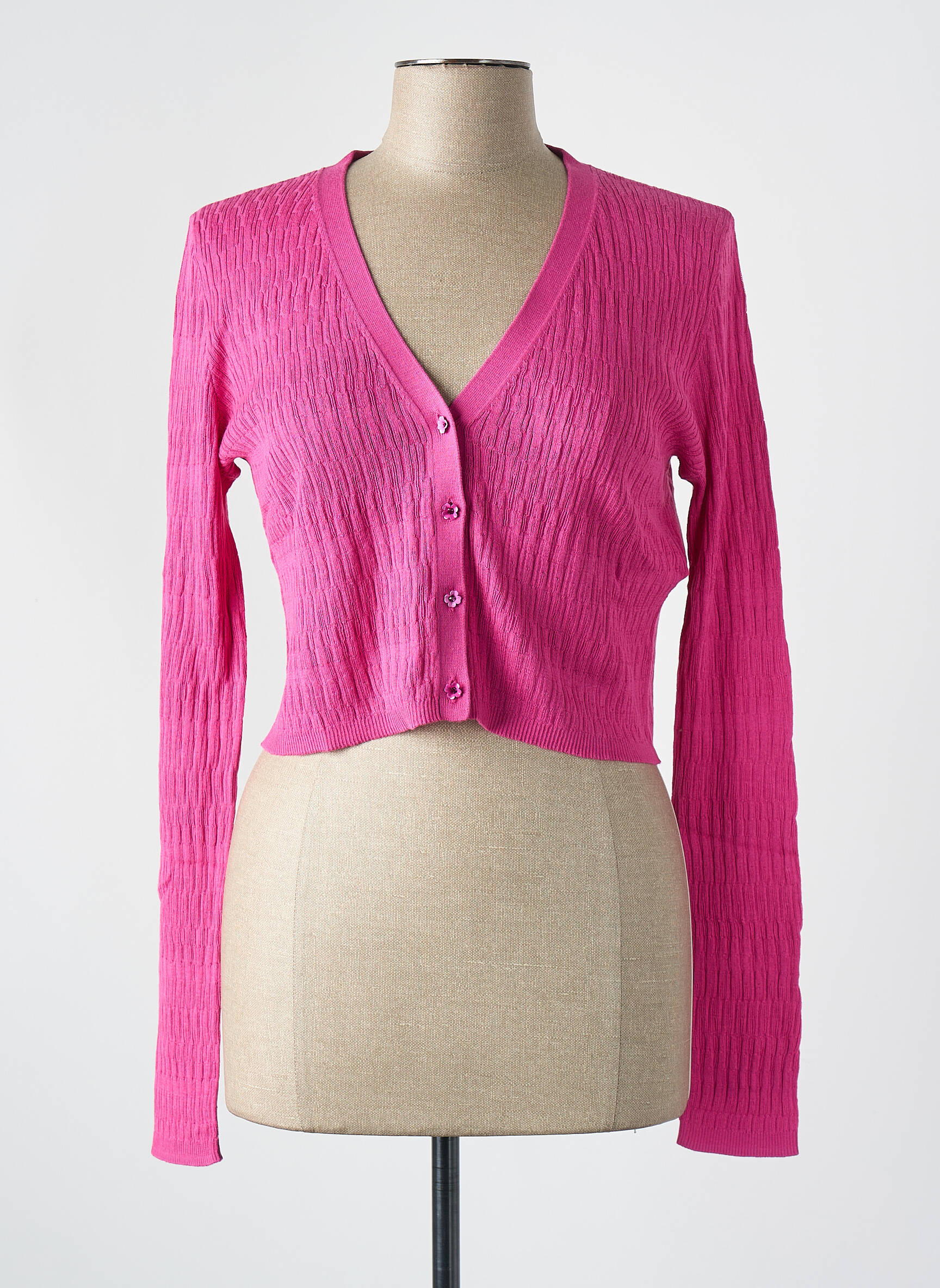 Gilet manches longues rose MAX&CO. femme