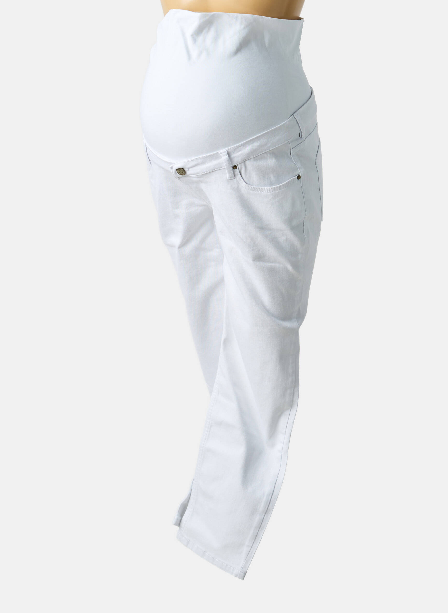 Jean maternité tissage denim blanc NOPPIES femme