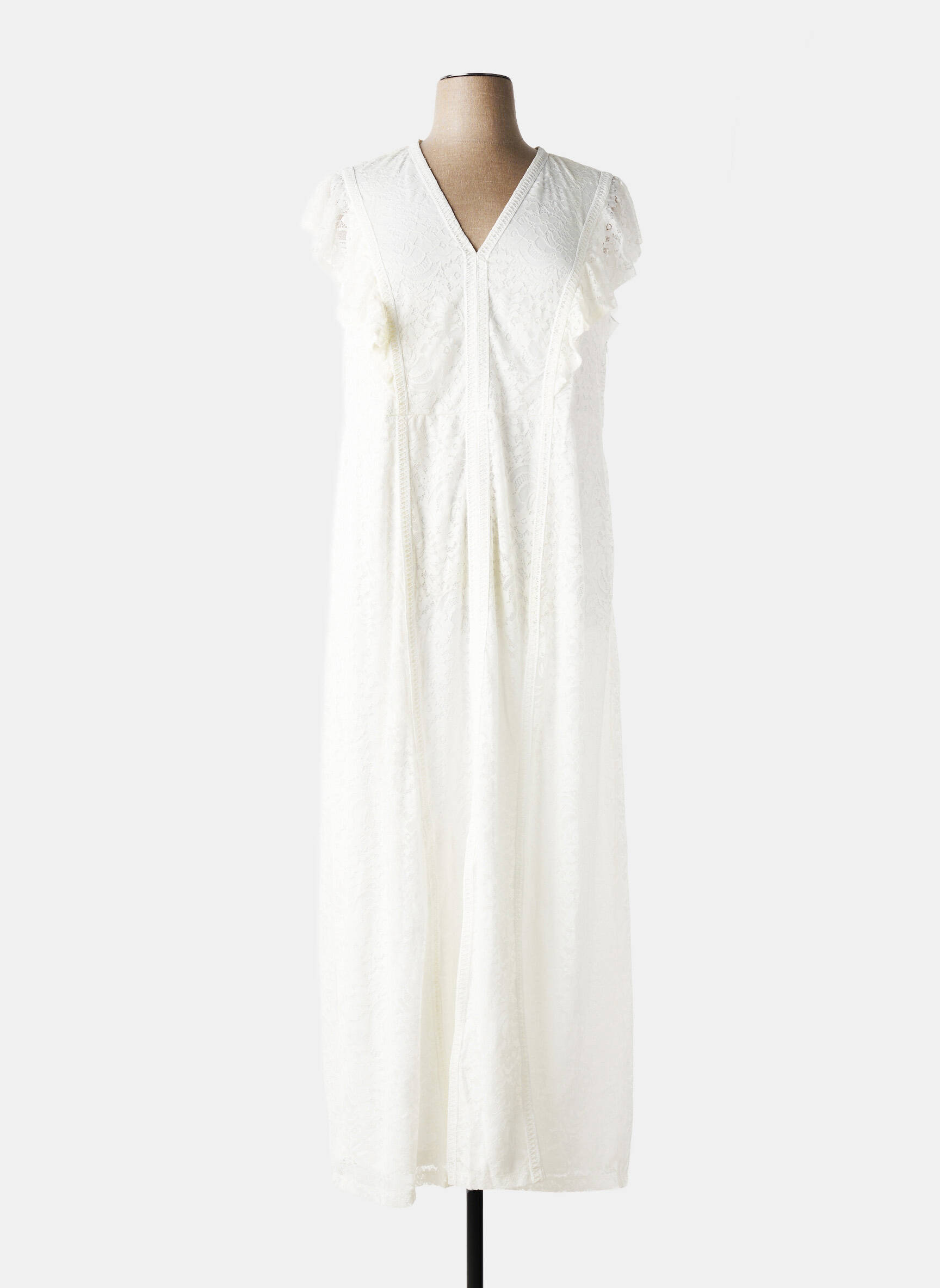 Robe longue blanc EVOKED VILA femme