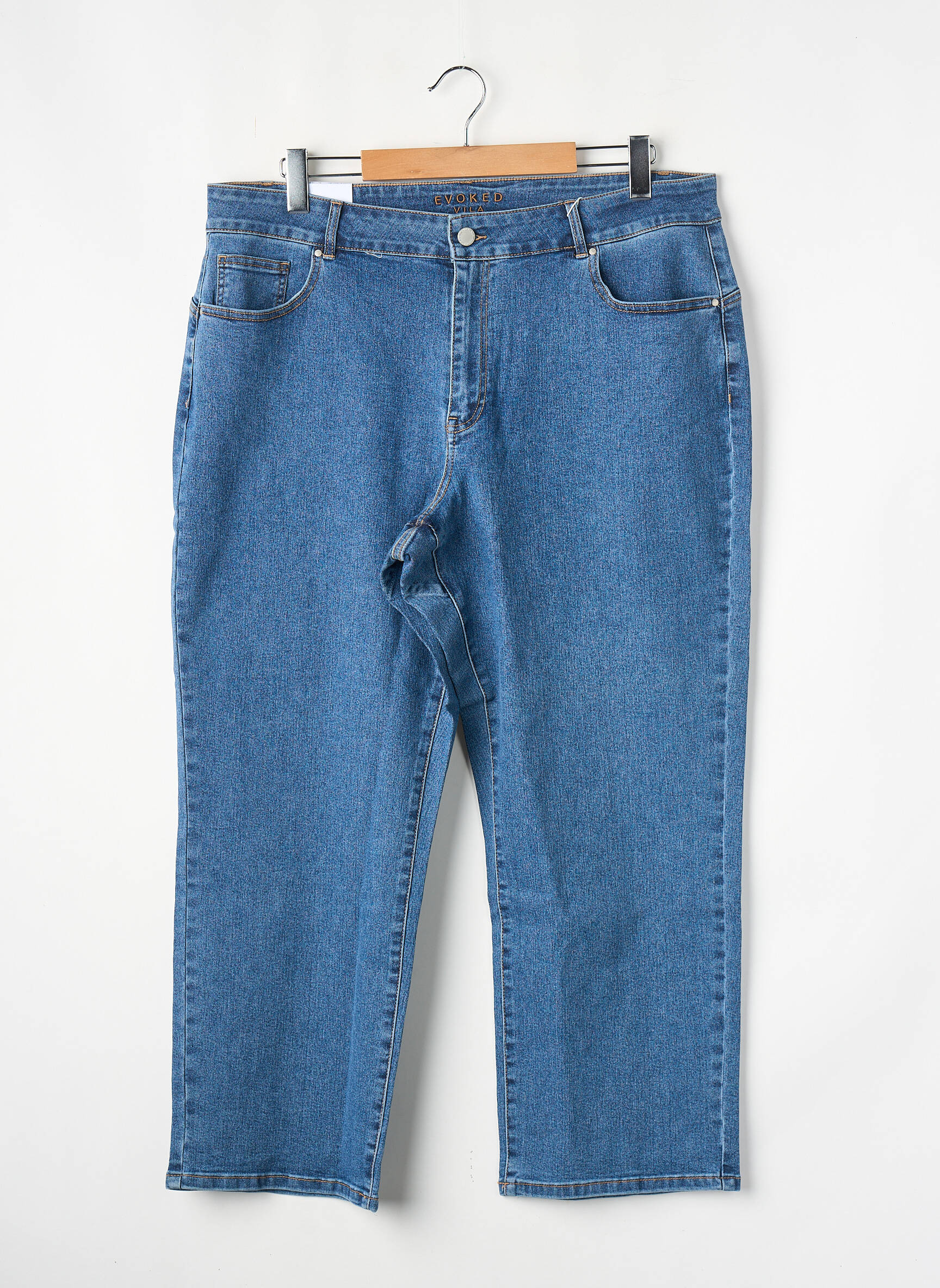 Jeans coupe droite bleu EVOKED VILA femme