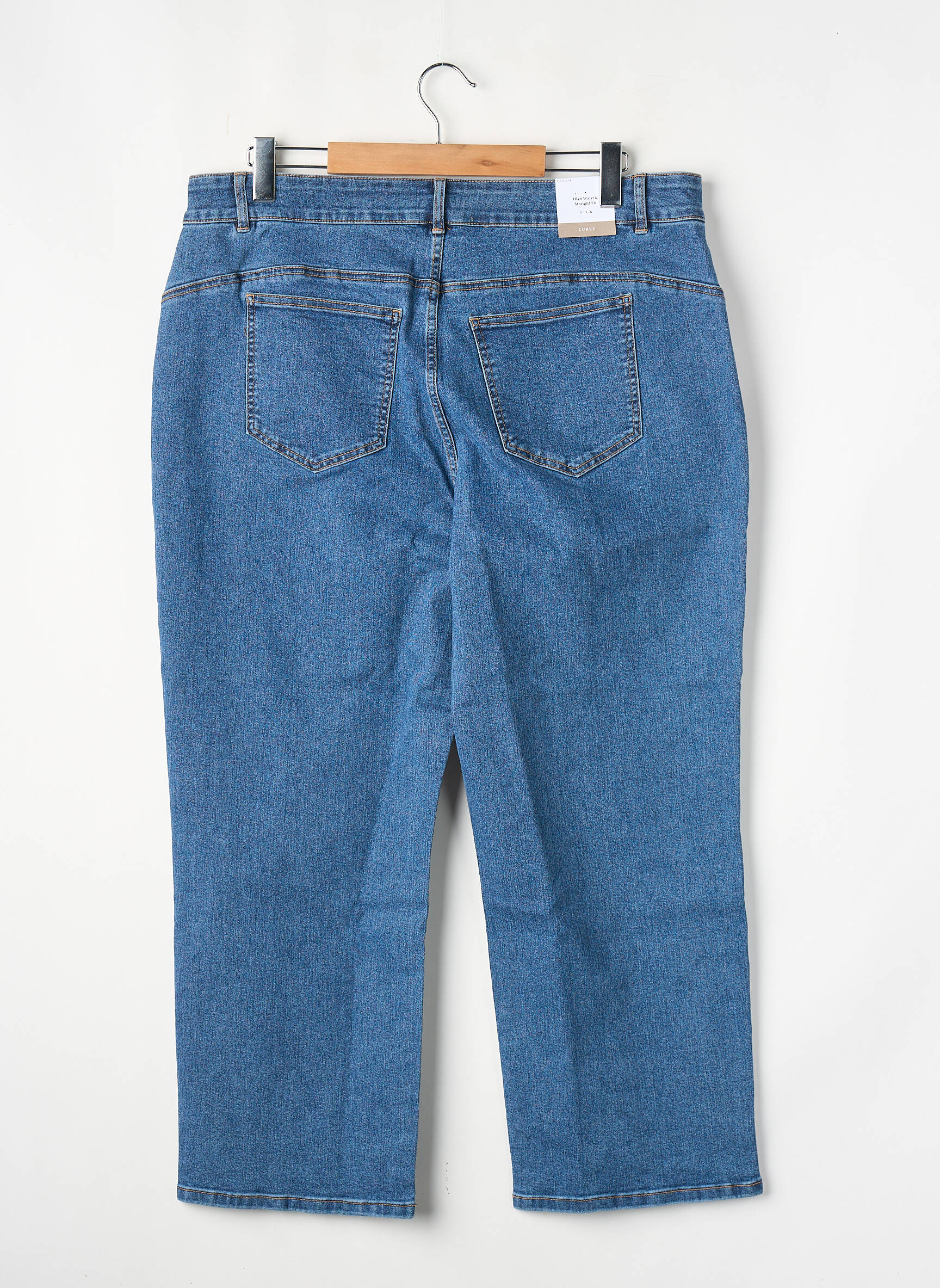 Jeans coupe droite bleu EVOKED VILA femme