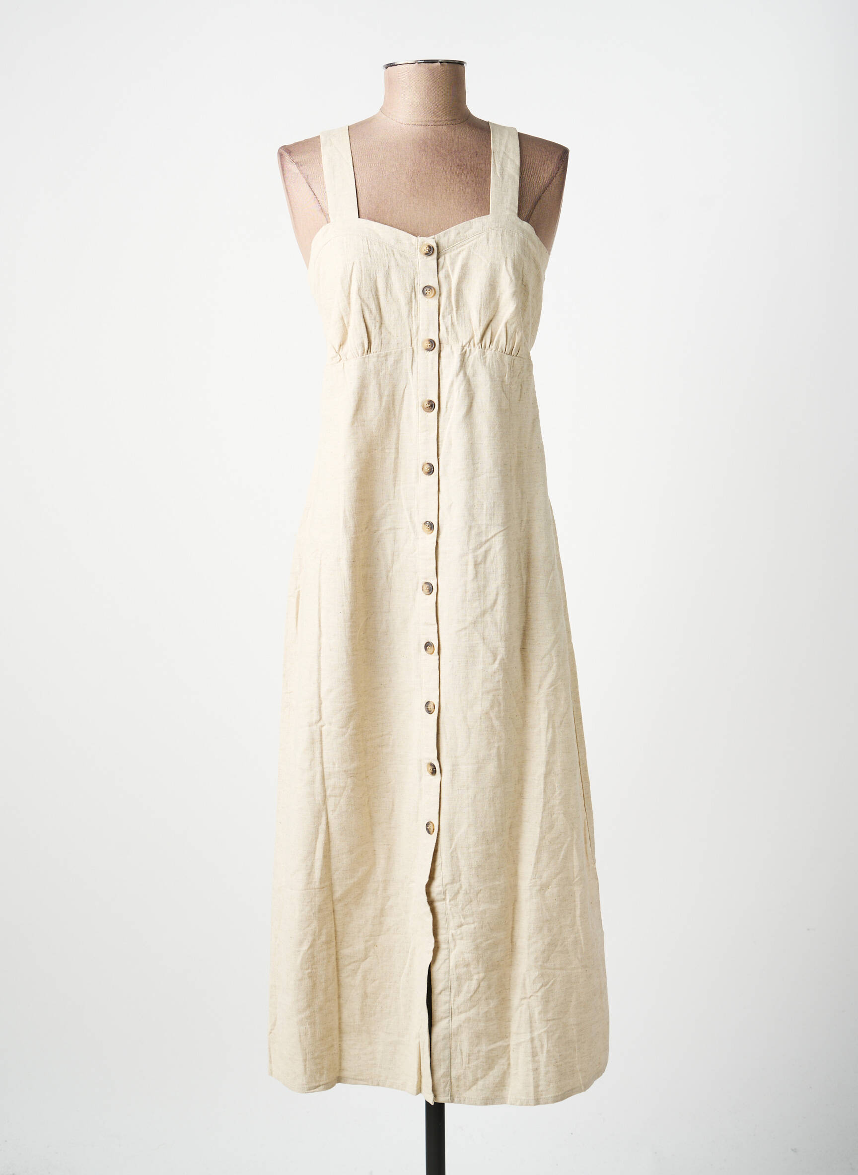 Robe mi-longue beige LA PETITE ETOILE femme