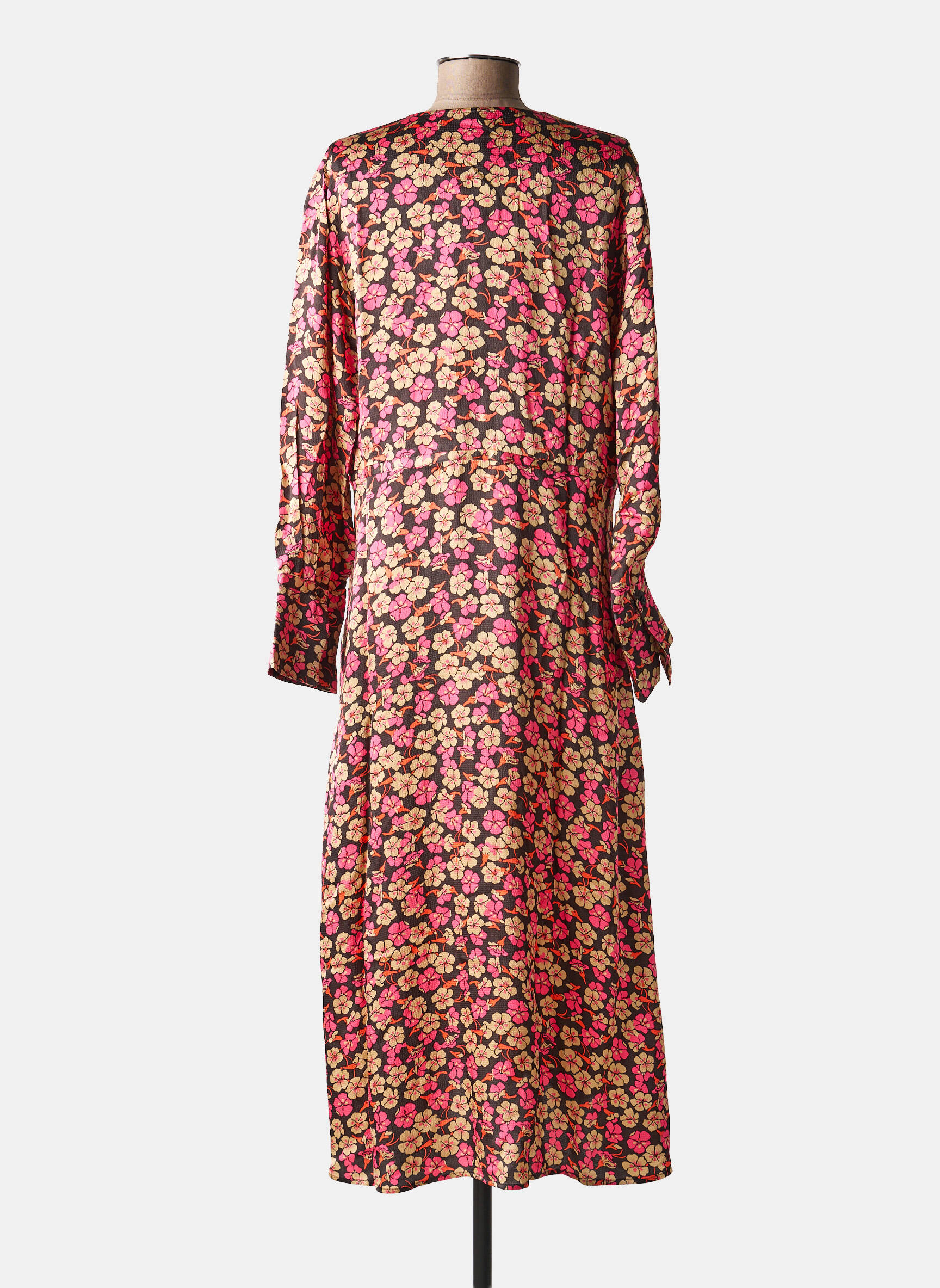 Robe longue imprimé fleurs rose SECOND FEMALE femme