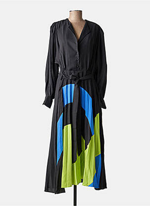 Robe longue coupe fluide noir MAT FASHION femme