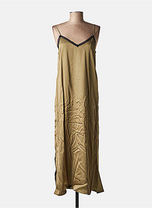 Robe longue col v marron THE KOOPLES femme
