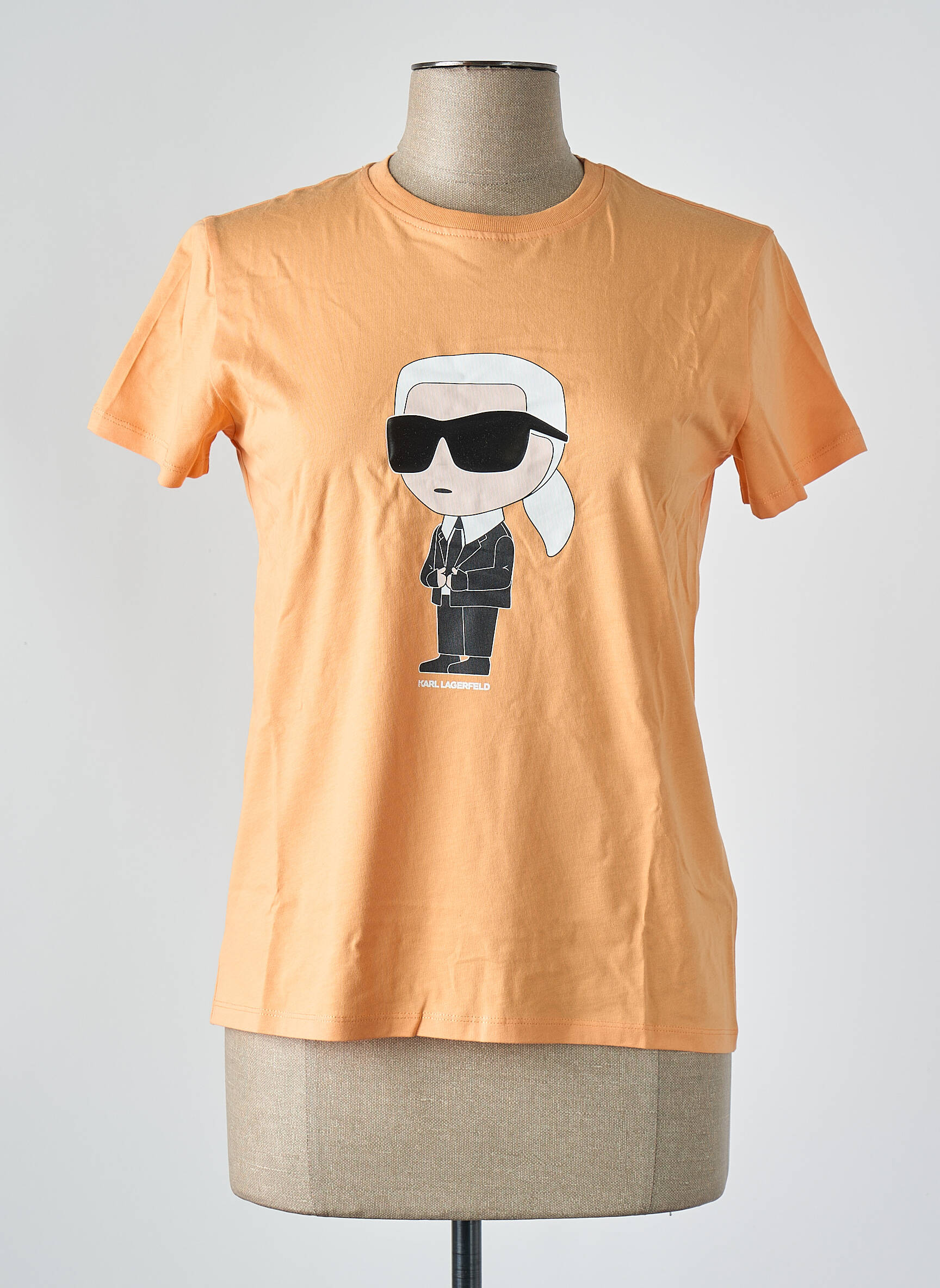 T-shirt orange KARL LAGERFELD femme