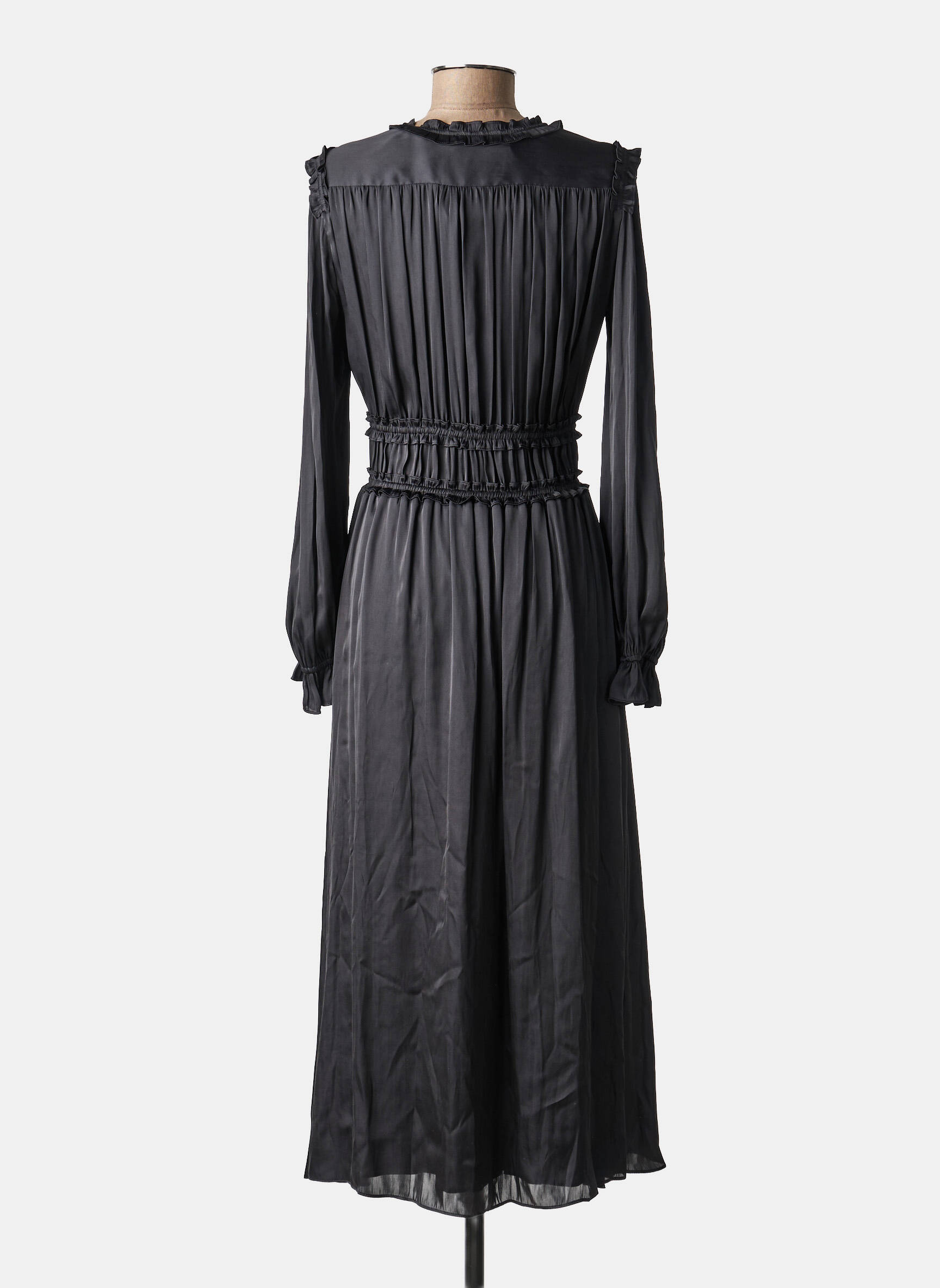 Robe longue col v noir THE KOOPLES femme
