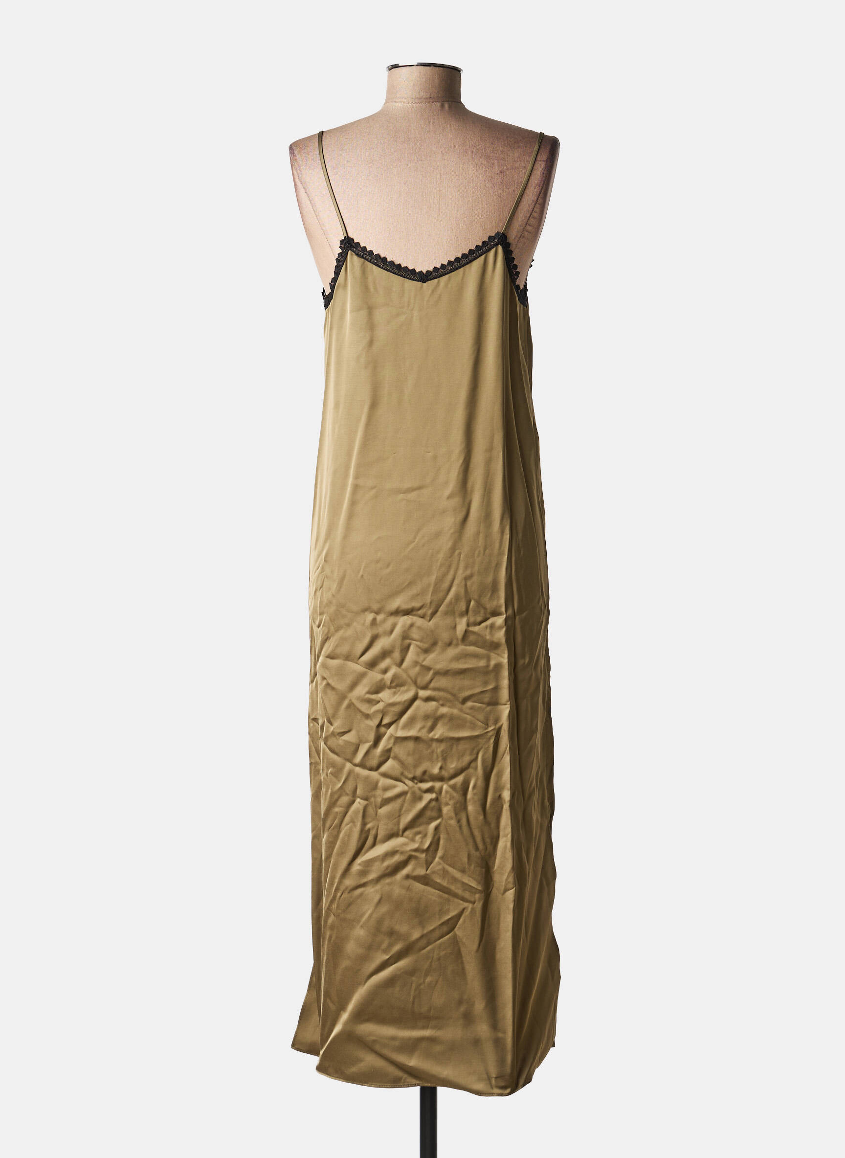 Robe longue col v marron THE KOOPLES femme