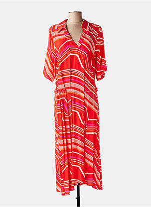 Robe mi-longue rouge LA PETITE FRANCAISE femme