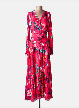 Robe longue imprimé fleurs rose PINKO femme