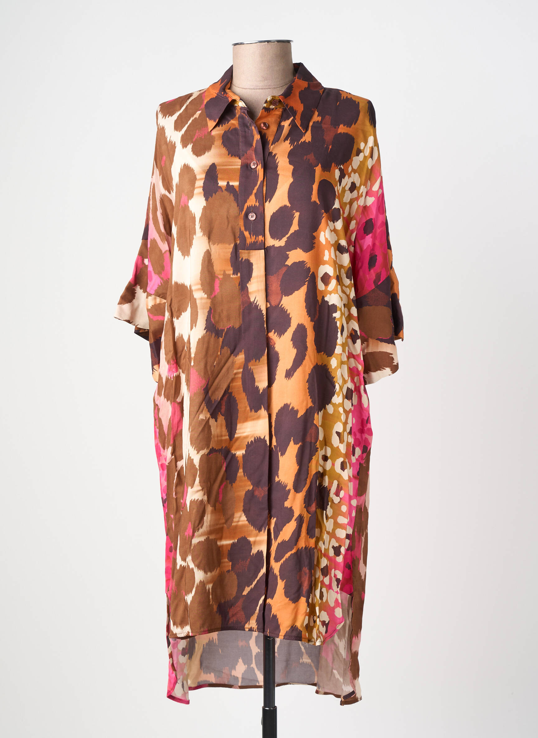 Robe longue marron IMPERIAL femme