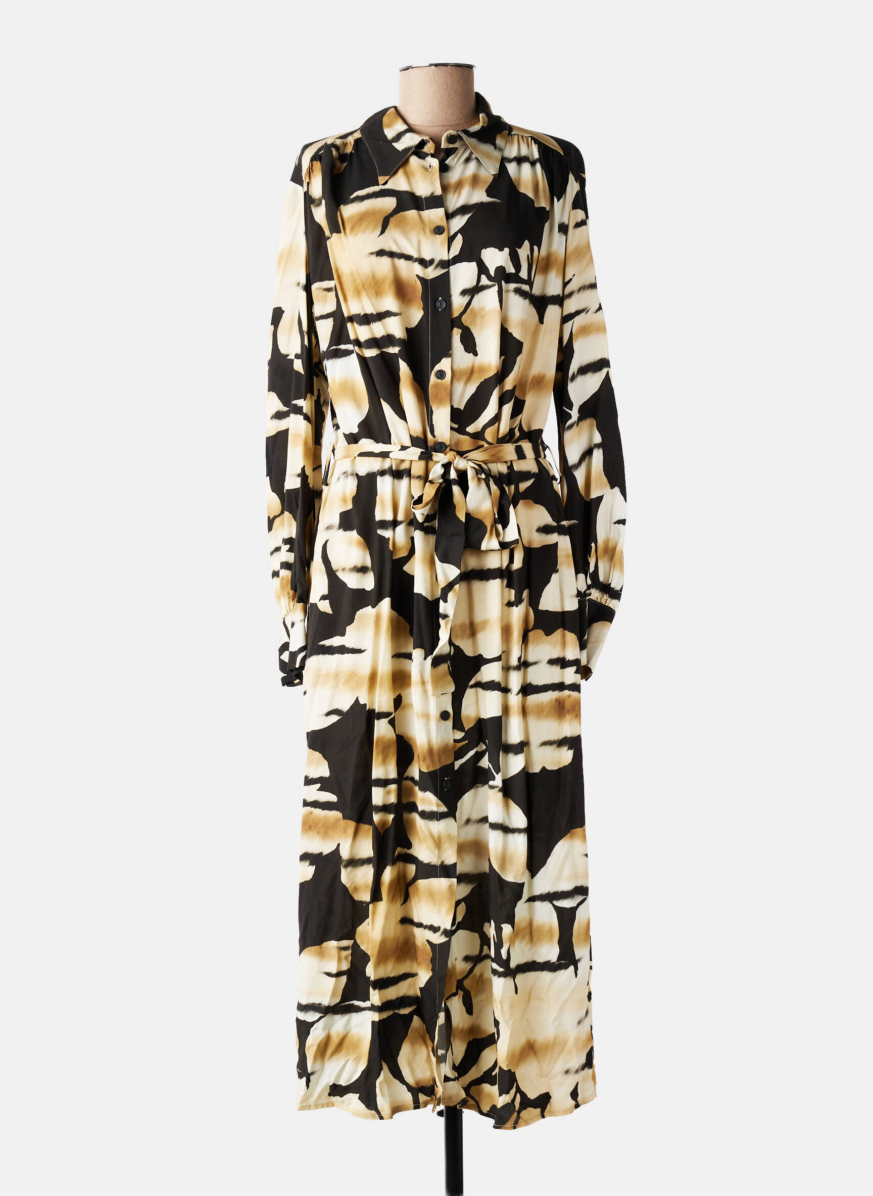 Robe longue beige PLEASE femme