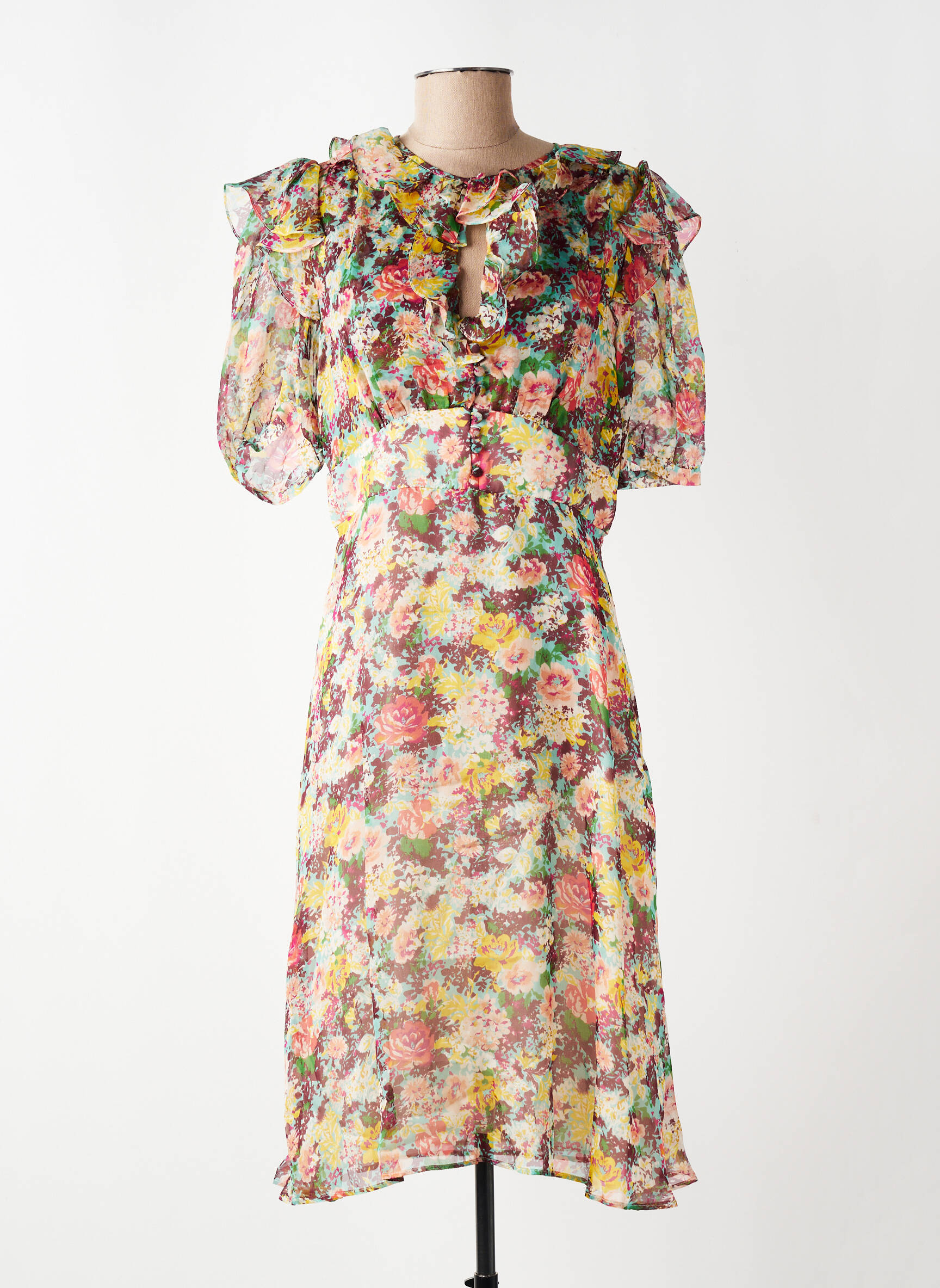 Robe mi-longue bleu PAUL & JOE femme