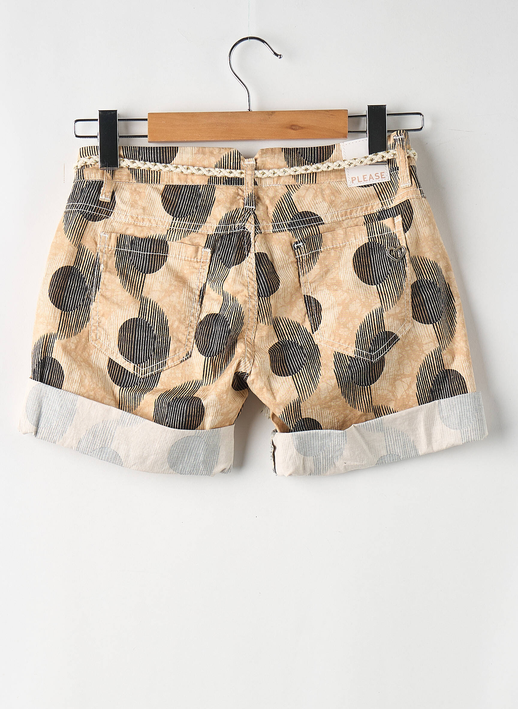 Short beige PLEASE femme