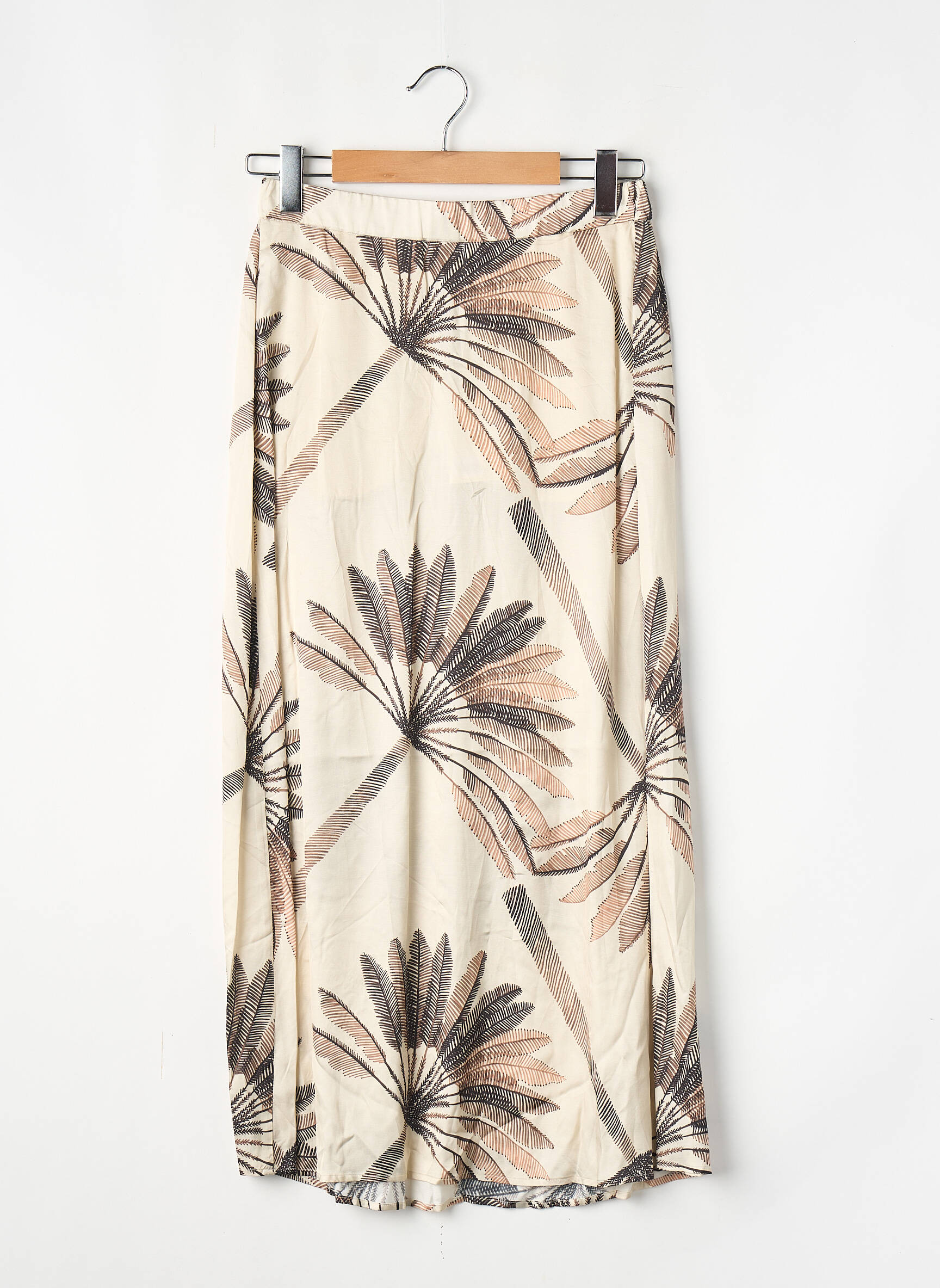 Jupe mi-longue beige DIEGA femme
