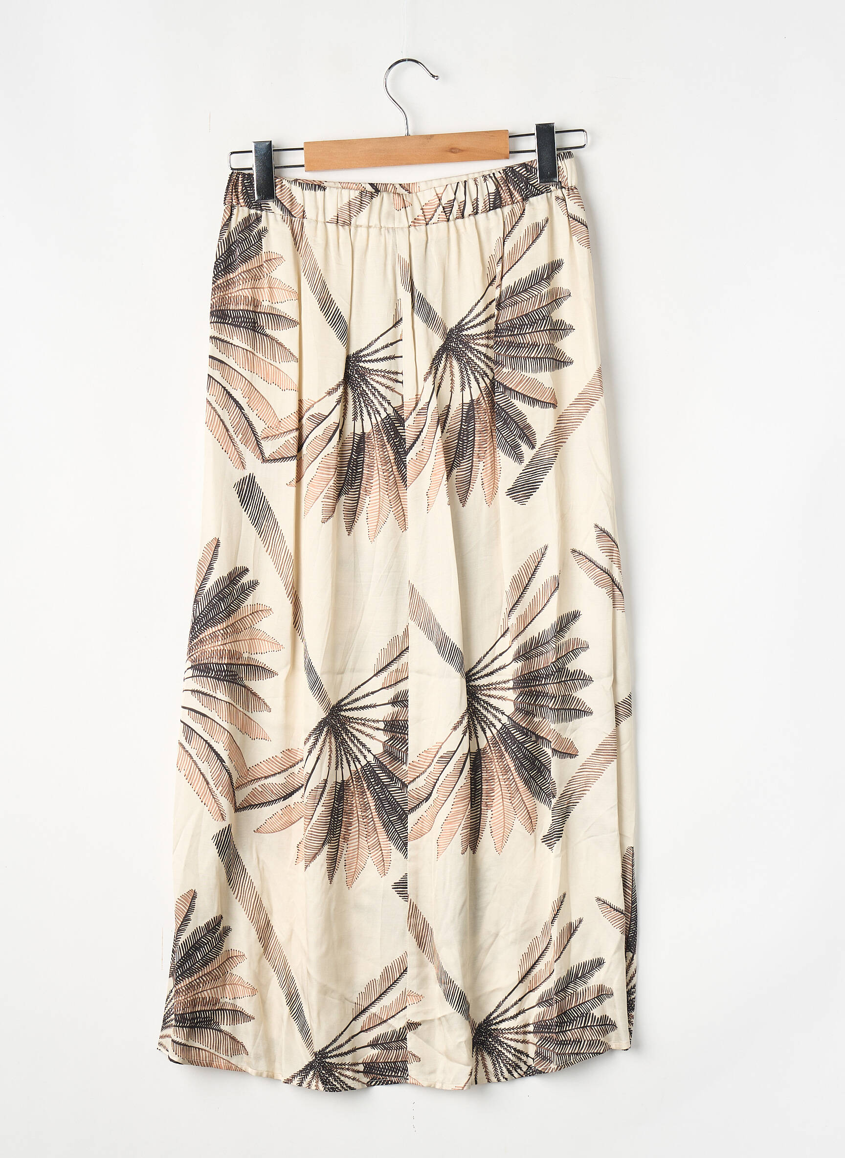 Jupe mi-longue beige DIEGA femme