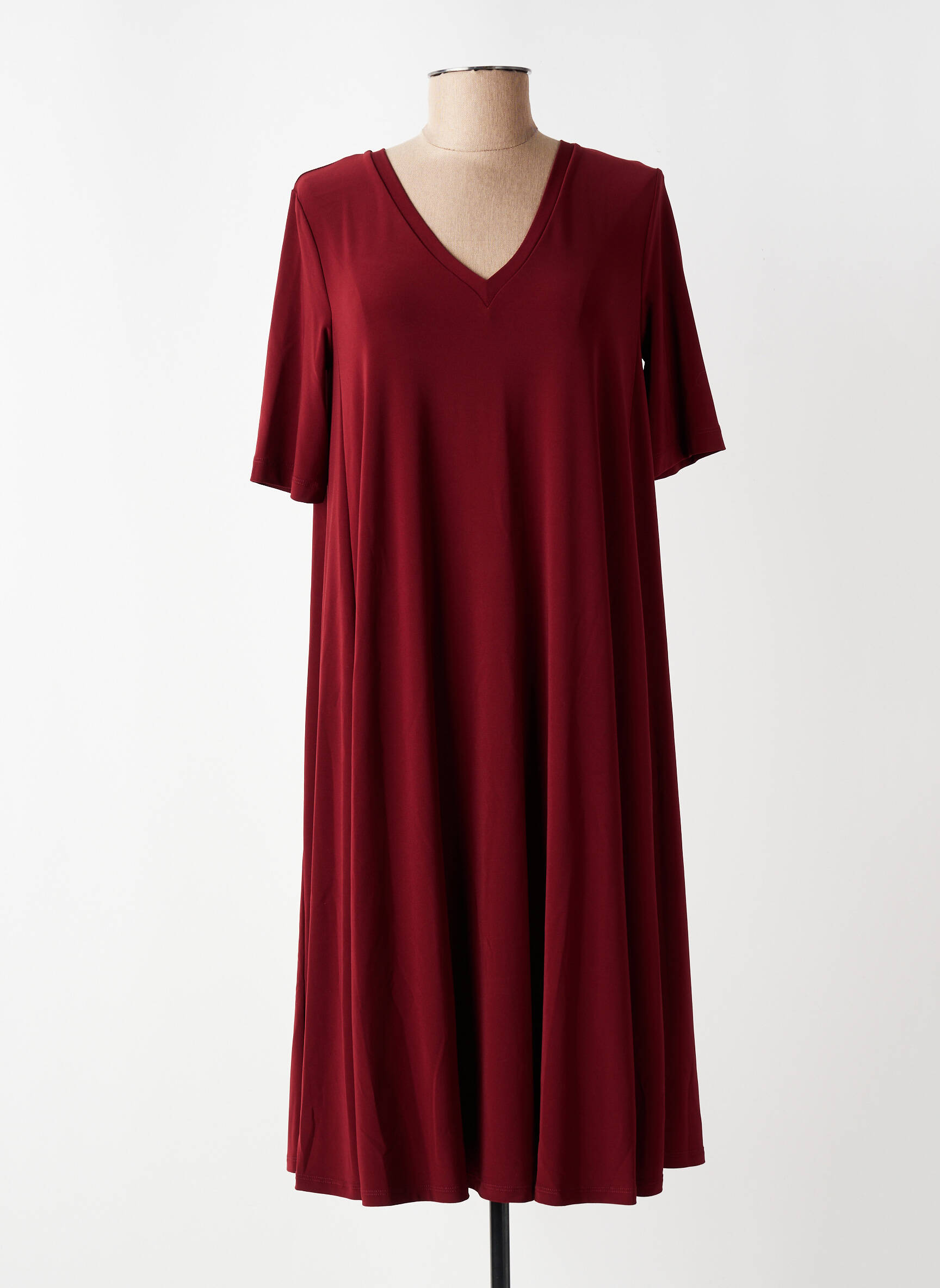 Robe mi-longue rouge MAX MARA femme