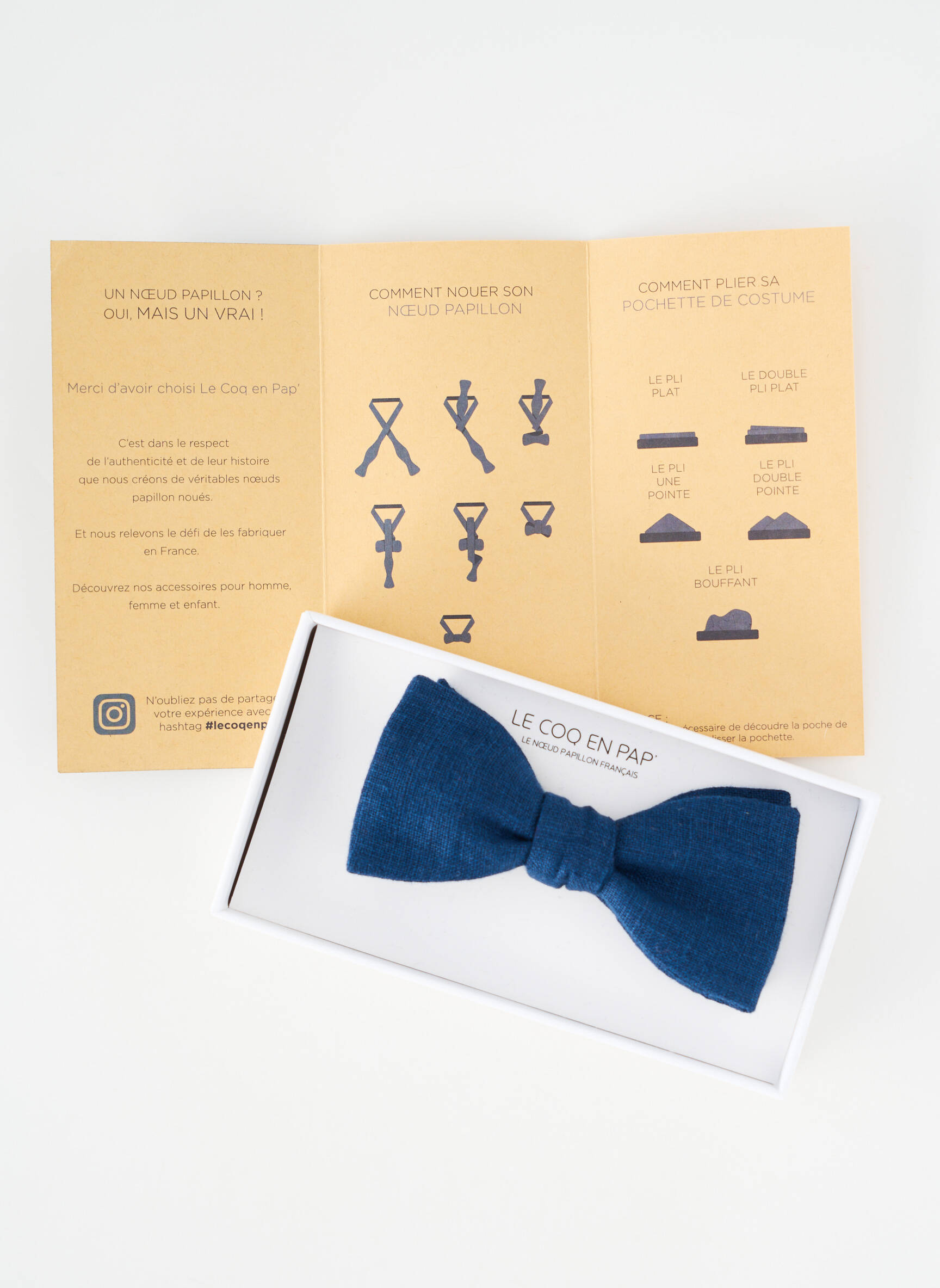 Noeud papillon bleu LE COQ EN PAP' homme