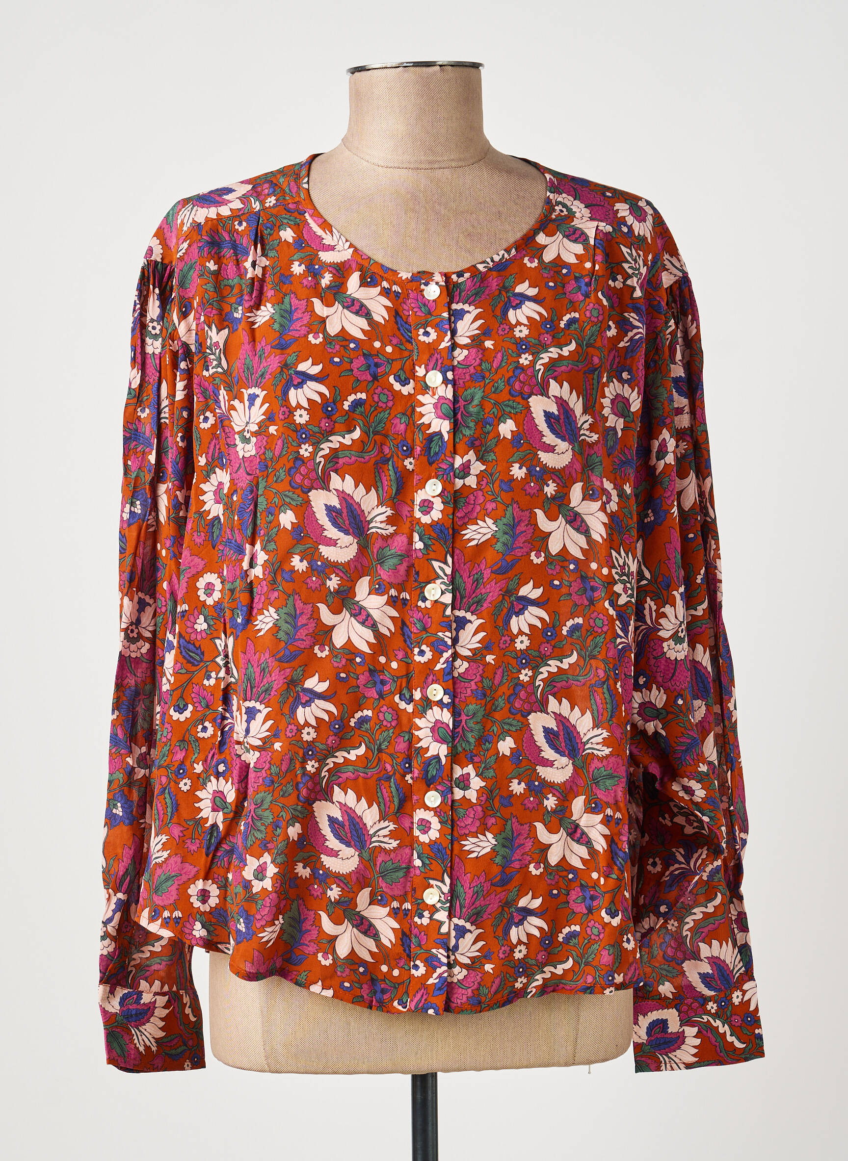 Chemisier coupe fluide orange LOUISE MISHA femme