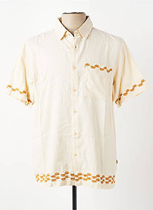 Chemise manches courtes beige THINKING MU homme