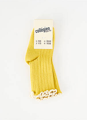 Chaussettes jaune COLLEGIEN fille