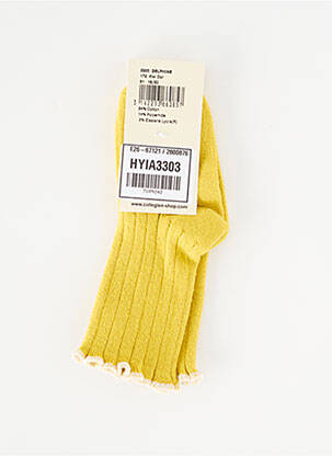 Chaussettes jaune COLLEGIEN fille