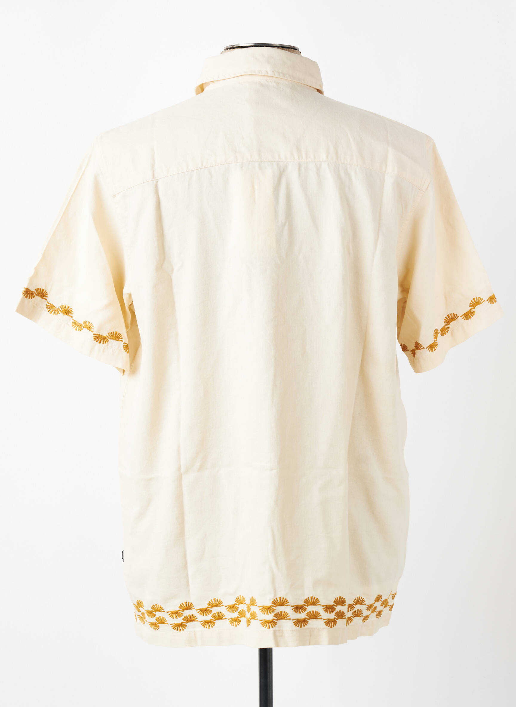 Chemise manches courtes beige THINKING MU homme