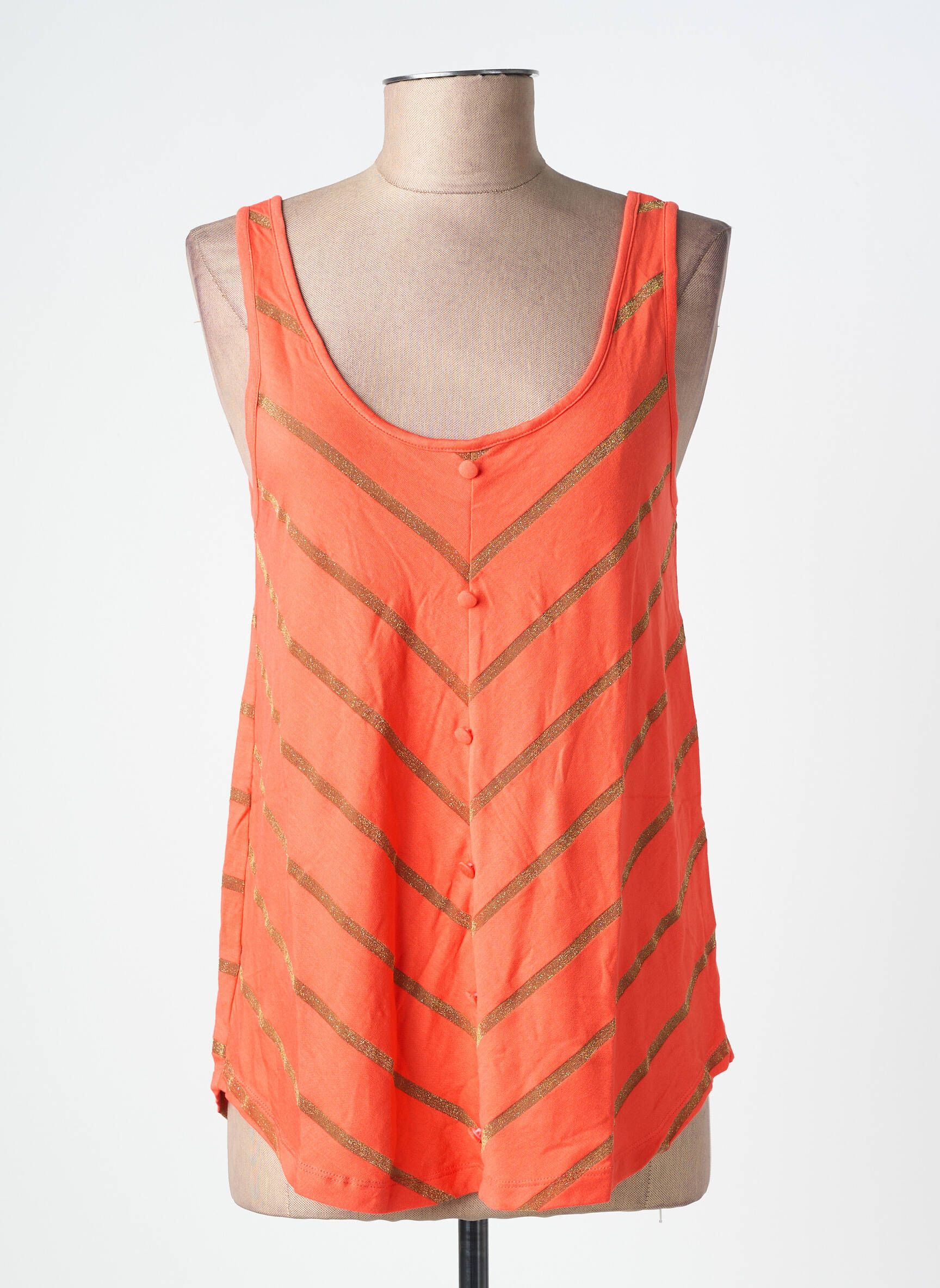 Débardeur orange PIECES femme