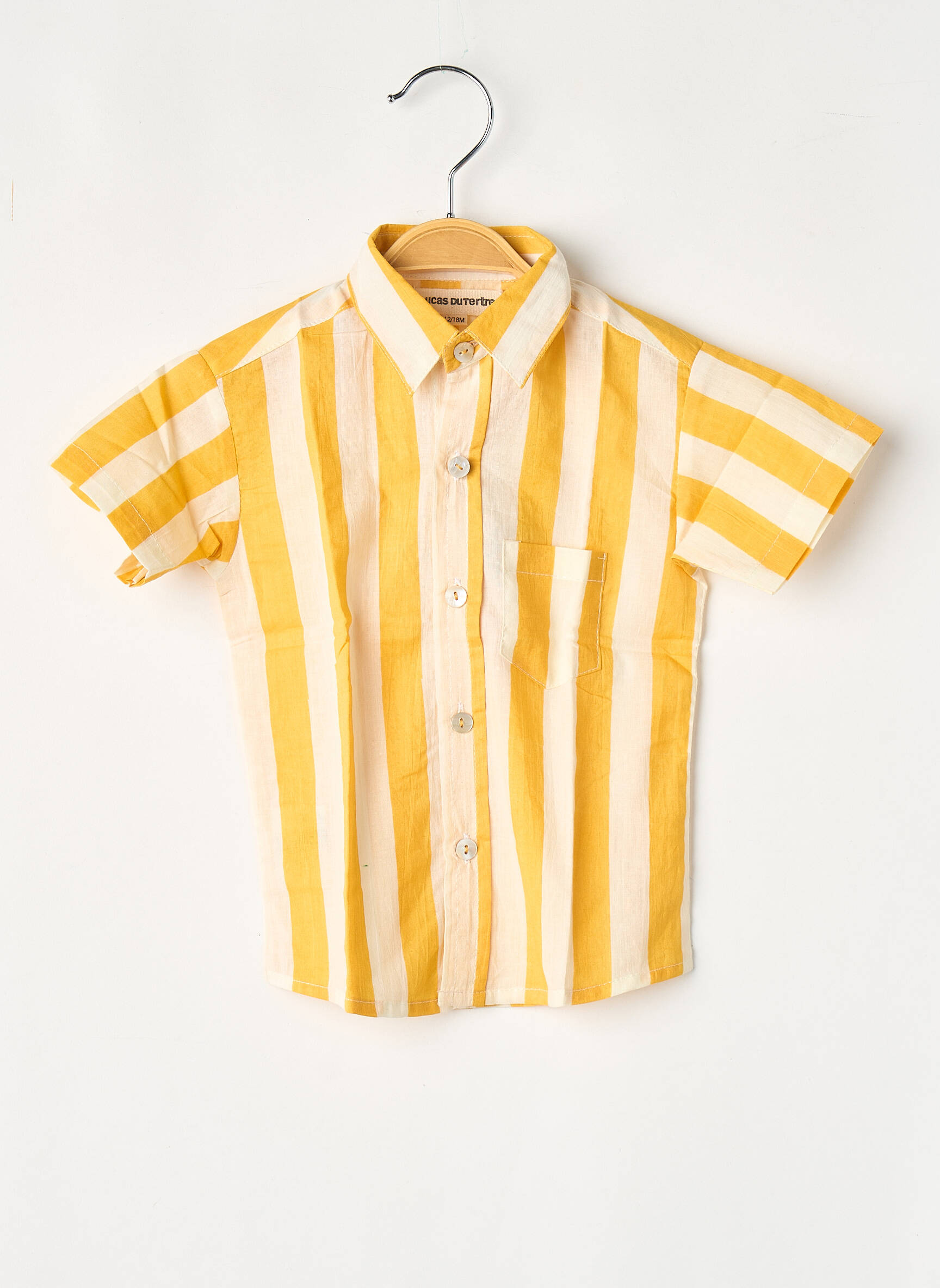 Chemise manches courtes blanc LUCAS DU TERTRE garçon