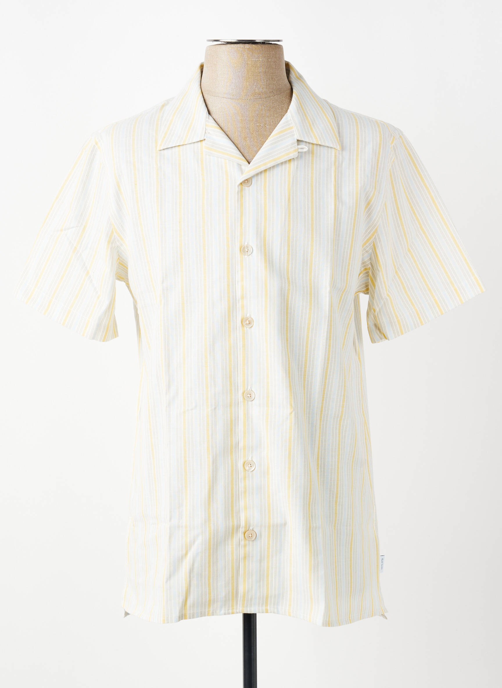 Chemise manches courtes jaune PAUL SMITH homme