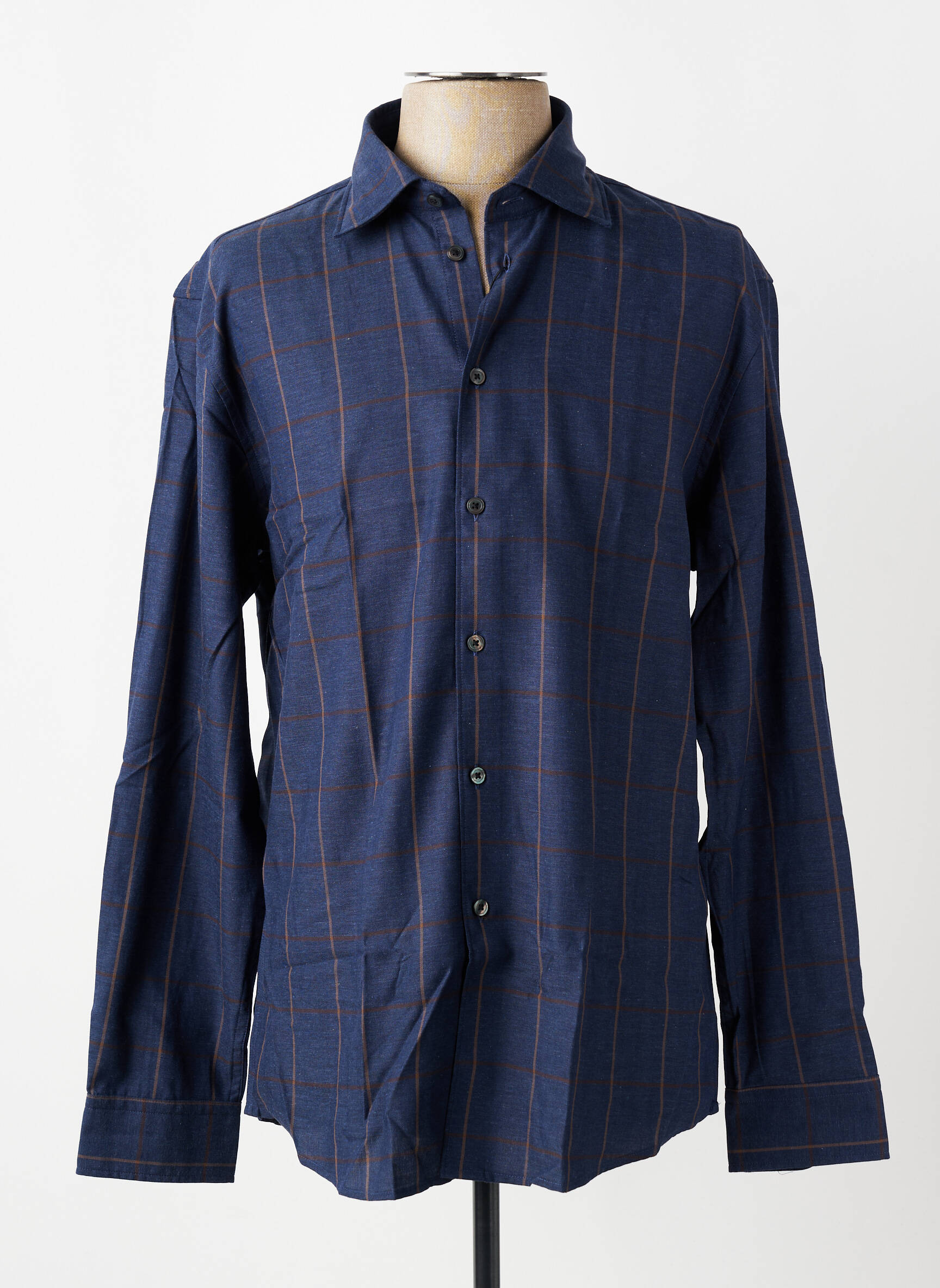 Chemise manches courtes marron SELECTED homme