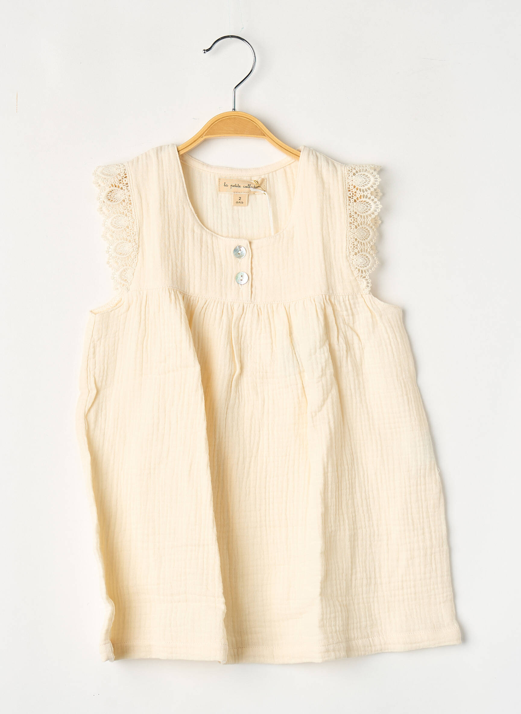 Robe courte beige LA PETITE COLLECTION fille