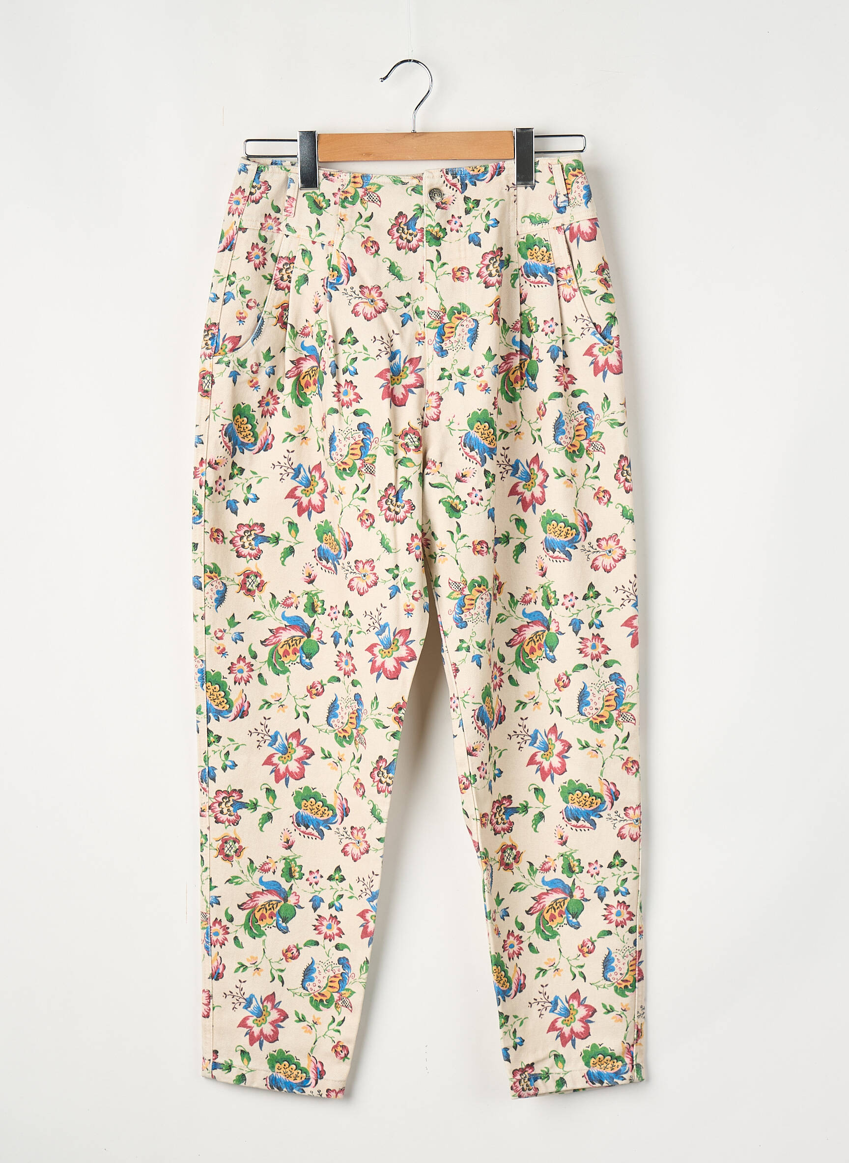 Pantalon droit bleu THE NEW SOCIETY femme