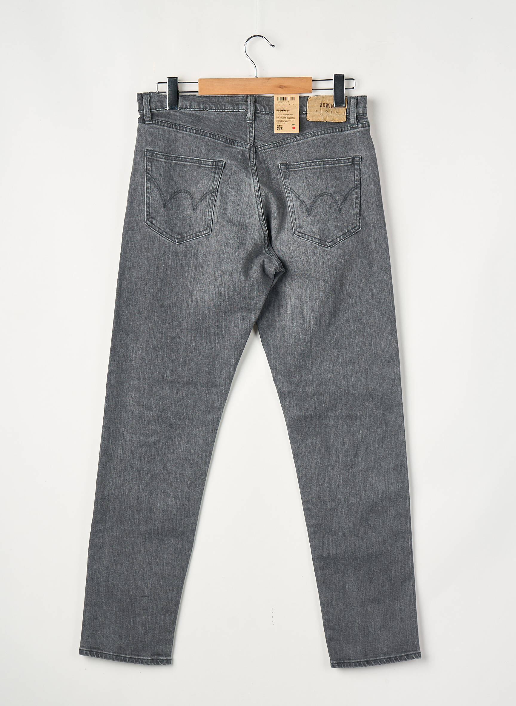 Jeans coupe droite noir EDWIN homme