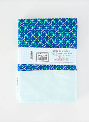 Parure de lit imprimé fleurs bleu PETIT PAN enfant