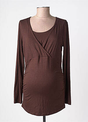 T-shirt marron NOPPIES femme